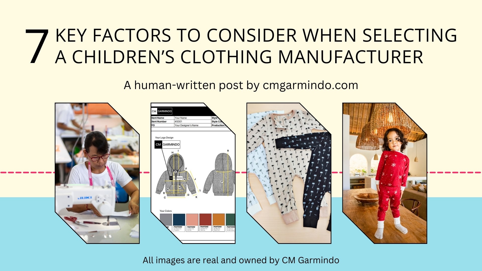 Main image for the article titled 7 Key Factors to Consider When Selecting a Children’s Clothing Manufacturer.